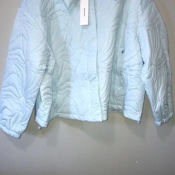 NWT Urban Outfitters UO Sasha Quilted Bomber Jacket Blue XXXL Relaxed Fit Crop - Picture 6 of 14